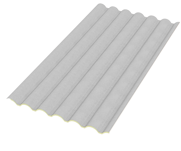 TELHA TERMO ACÚSTICA ONDULADA 0.43 PIR15 FILME TYVEK 6.00 METROS